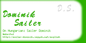 dominik sailer business card